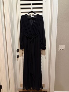 Baltic Born Black Dress with Tie - 3XL